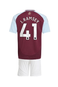 Aston Villa Jacob Ramsey #41 Jalkapallovaatteet Lasten Kotipeliasu 2024-25 Lyhythihainen (+ Lyhyet housut)